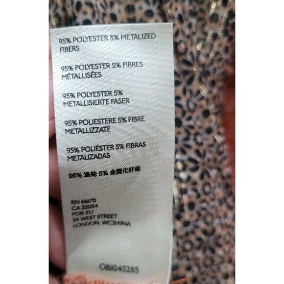 Free People Aliyah Boho Patchwork Tunic Top Sz XS Festival Orange Metallic NWOT - Picture 10 of 12